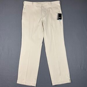 Nike Golf Pants Mens 36x30 Light Beige Dri-FIT Standard Fit Relaxed Athleisure